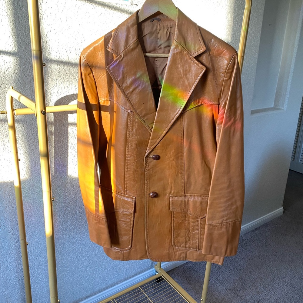 Men's Tan Leather Jacket